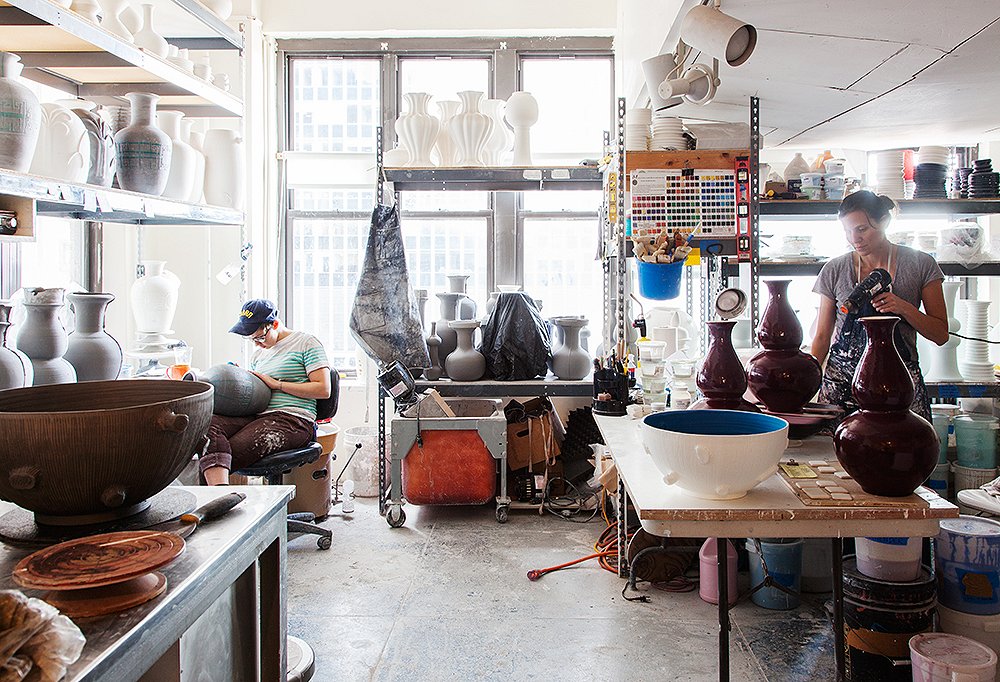 The 3,000-square-foot studio, where the lamps take six to eight weeks to create.

