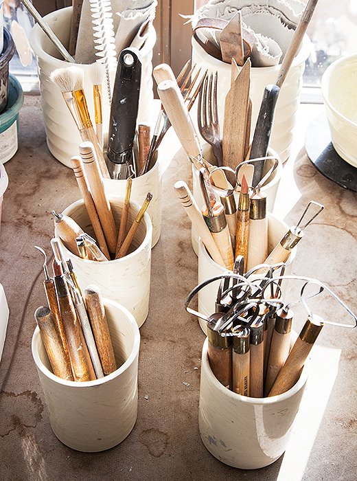 It takes a village of sculptural tools to create a Spitzmiller design.
