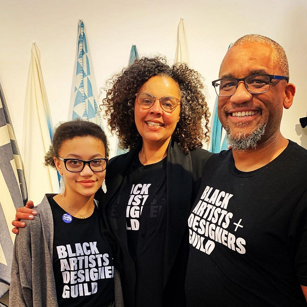 Johanna with daughter Rose and husband Vate.
