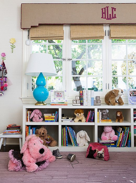 Kids’ toys automatically inject a room with color, so even if you choose relatively sedate carpeting and furniture, you’ll never lack for pop.
