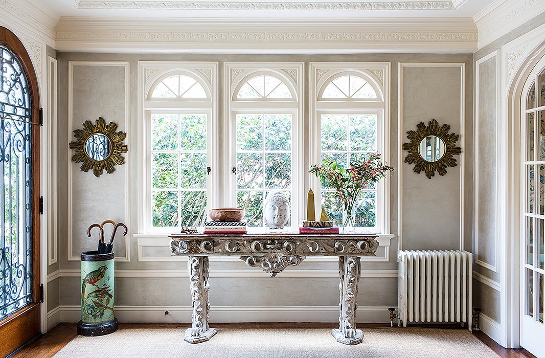 The intricately crafted table, purchased from a London antiques dealer, is among Bachmann’s most prized pieces.

