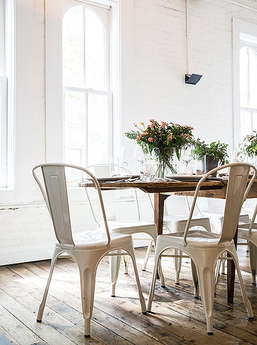 Classic café chairs are another restaurant secret—they add a modern chic to the scene and can stack in a snap.
