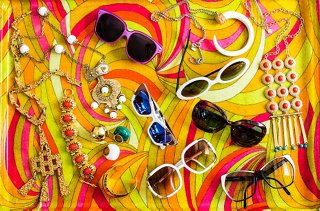 Just some of Trina’s treasure trove of vintage sunglasses and jewelry.
