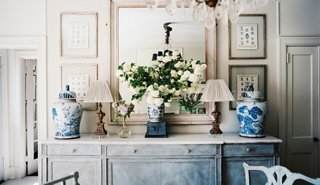 blue white ginger jar lamp