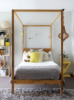 grey and yellow childrens bedroom