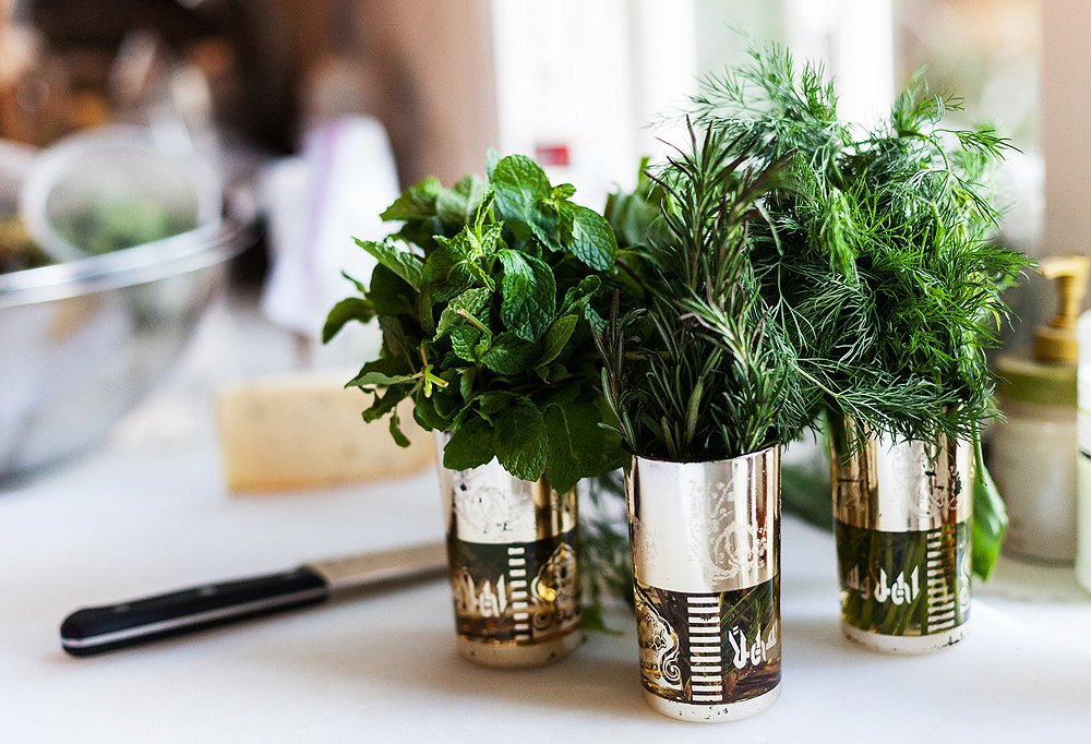 Not only can fresh herbs season your food, but they can also double as decor.
