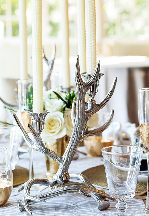 Gold & Silver Deer Wine Glasses