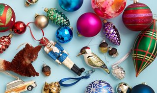 different christmas ornaments
