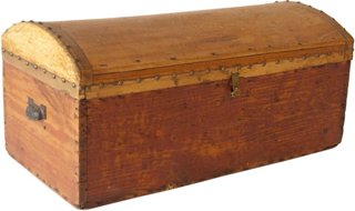 Antique Wood Trunk