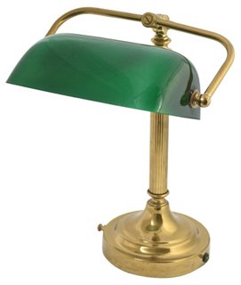 brass bankers desk lamp