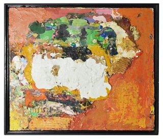 Vintage Abstract Oil Painting Fea Home Top Vintage Dealers
