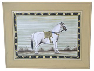 Fea Home Antique Mughal Indian Horse Painting One Kings Lane