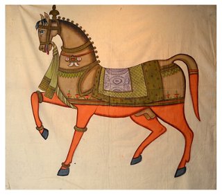 Fea Home Antique Mughal Indian Horse Painting One Kings Lane