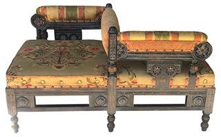 Victorian Eastlake Style Tete A Tete Sofas Sectionals