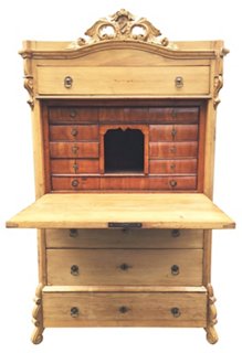 Antique Pine Drop Front Desk