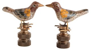 Pythagoras Place - Cloisonné Bird Lamp Finials, Pair | One ... A wide variety of decorative lamp finials options are available to you, such as lighting solutions service, material, and warranty(year).