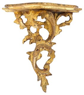 Italian Gilt Wood Wall Shelf