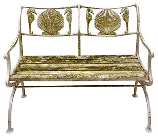 Von Meyer Ltd 1930s Cast Iron Shell Bench By Marcy One Kings Lane
