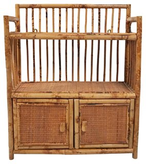 Tobe Reed Bamboo And Cane Hanging Wall Shelf One Kings Lane