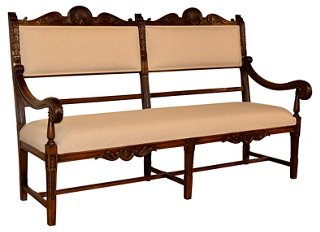 Black Sheep Antiques 19th C French Upholstered Bench One