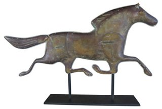 Dexter Horse Weathervane on Iron Base