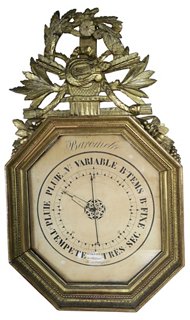 19th C. French Gilt Wood Barometer