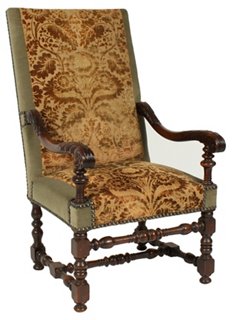 Blink Home Vintique 1890s Renaissance Revival Style Armchair