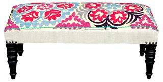 Gulgulpa Vintage Suzani Small Bench De Cor Top Vintage Dealers