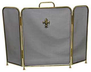 Rose Victoria Antique Fleur De Lis Fireplace Screen One Kings Lane