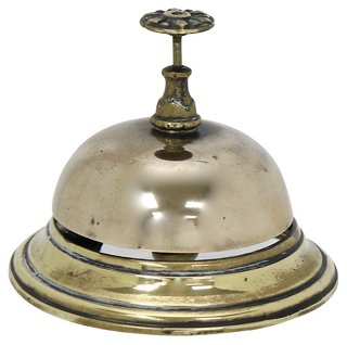 Antique English Brass Hotel Bell