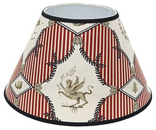 Rose Victoria Classic Toile Linen Lampshade W Griffon One
