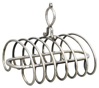 Rose Victoria English Silver Plate Toast Letter Rack One Kings Lane