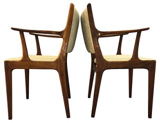 danish rosewood dining room chairs