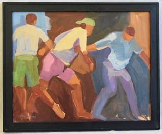 Ray Cuevas Plein Air Oil Young Athletes Mike Seratt Top