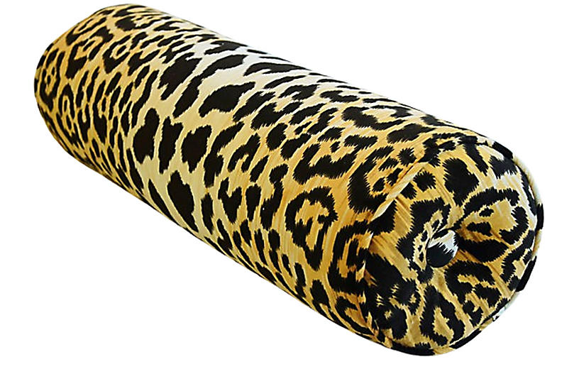 Mike Seratt of The Prized Pig - Leopard Animal Velvet Bolster Pillow | One Kings Lane