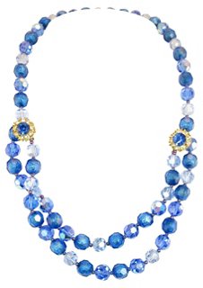 Neil Zevnik - Judith McCann Blue Crystal Necklace Set | One Kings Lane
