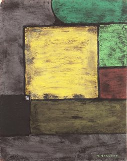 Mcnaught Fine Art Green Yellow Abstract Carlos Sanchez One