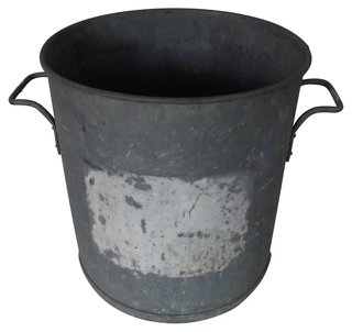French Galvanized Hot Water Bucket