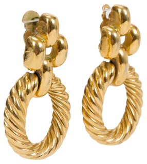 Vintage Lux - Givenchy Braided Gold Hoop Earrings | One Kings Lane