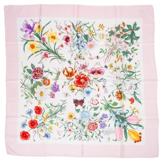 gucci floral silk scarf