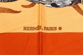 Vintage Lux - Hermès Orange Silk Pheasant Scarf | One Kings Lane