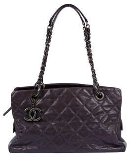Chanel Purple Quilted Caviar Tote Totes Bags Bags