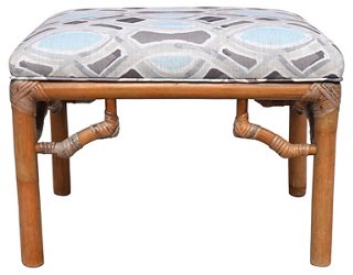 Cannery Row Home - 1960s Ficks Reed Bamboo Bench | One Kings Lane