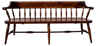 Cannery Row Home Farmhouse Pine Spindle Back Bench One Kings Lane