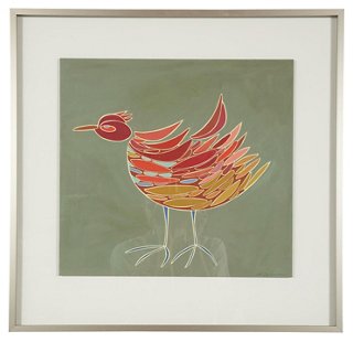 Artifax Antiques Abstract Bird Painting One Kings Lane