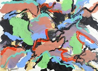 Abstract Black Green Painting Artifax Antiques Brands One