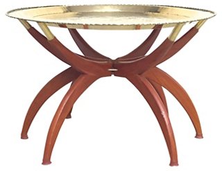 Vermilion Designs Brass Wood Spider Table One Kings Lane
