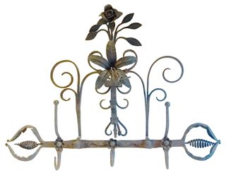 antique wrought iron coat rack