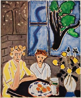 Mira Parker Design Antiques 1948 Matisse Two Girls Blue