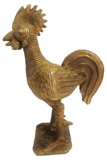 Ashanti Akan Bronze Rooster